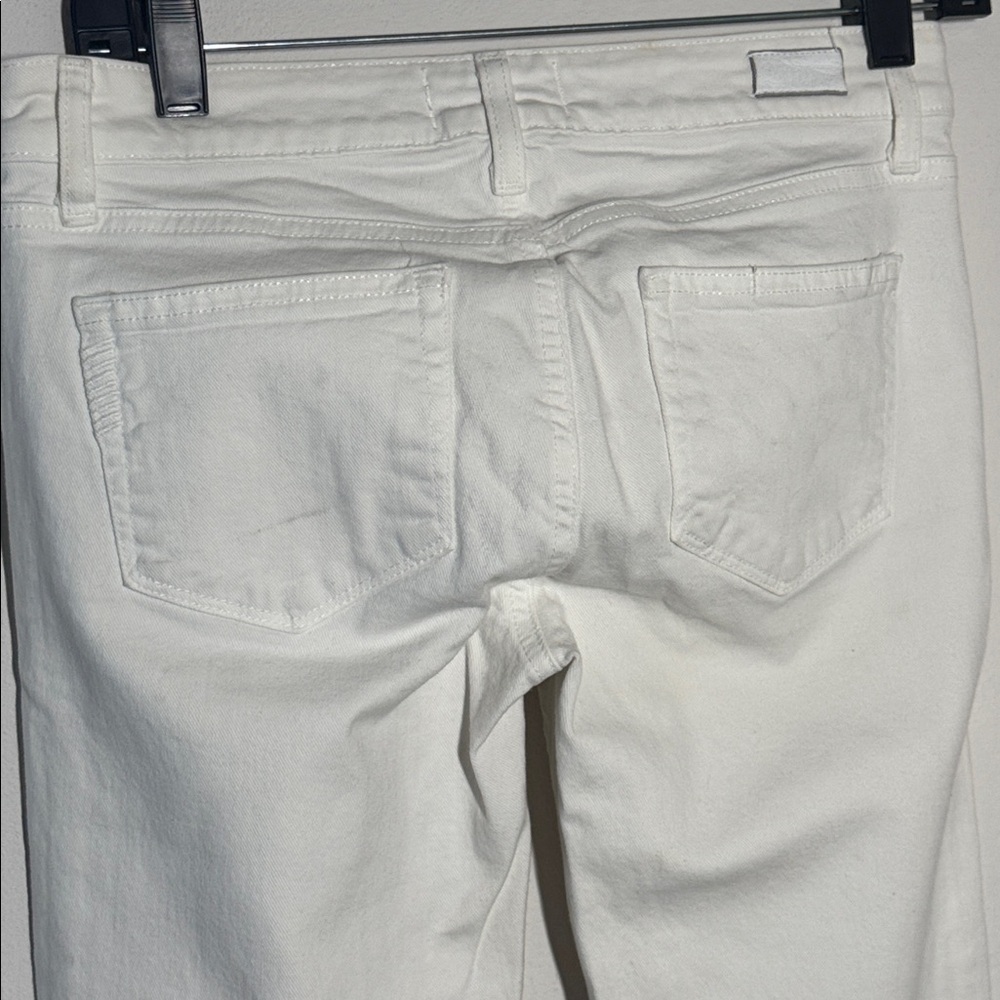 PAIGE Skyline Ankle Peg Women's Optic White Skinny Jeans Sz 27 rise 8” - Picture 7 of 14